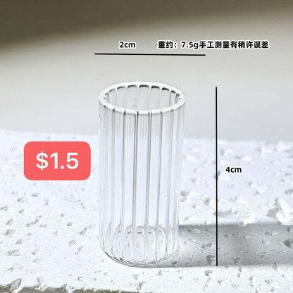 Mini Glass Vases for DIY Bead Flower Bouquets