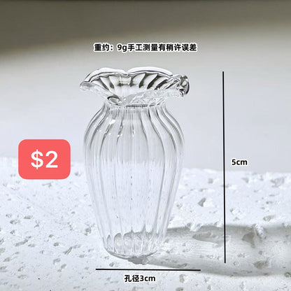 Mini Glass Vases for DIY Bead Flower Bouquets