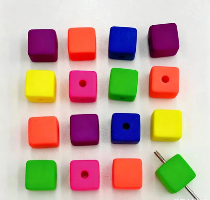 Mixed Matte Fluorescent Neon Beads Acrylic Round Beads