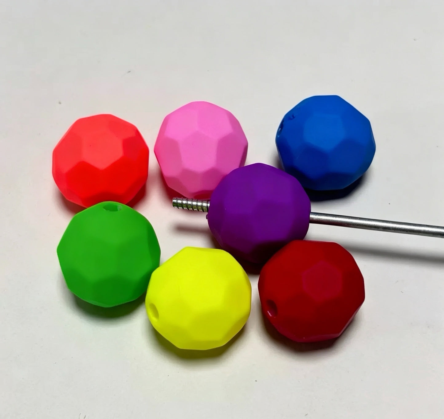 Mixed Matte Fluorescent Neon Beads Acrylic Round Beads