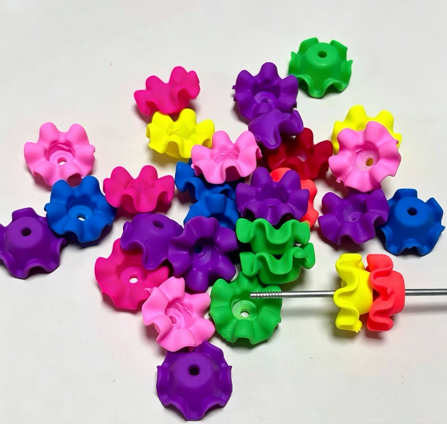 Mixed Matte Fluorescent Neon Beads Acrylic Round Beads