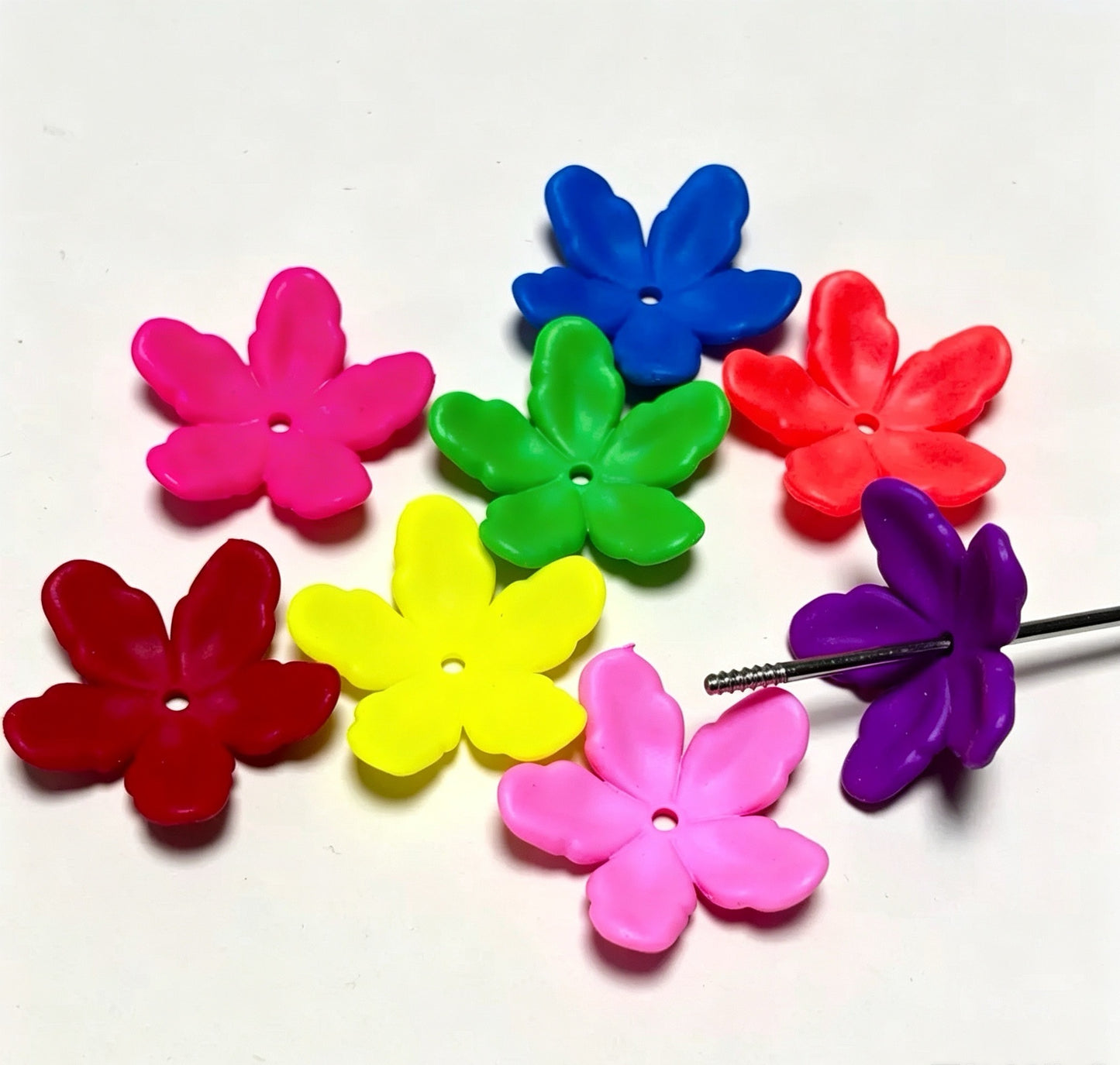 Mixed Matte Fluorescent Neon Beads Acrylic Round Beads
